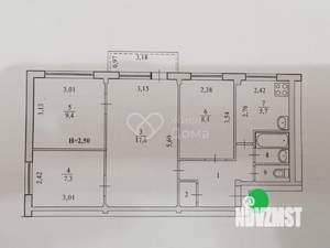 4-к квартира, вторичка, 58м2, 2/5 этаж