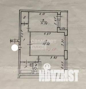 2-к квартира, вторичка, 51м2, 3/9 этаж