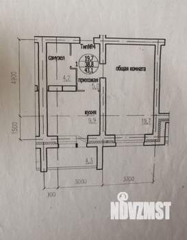 1-к квартира, вторичка, 39м2, 2/7 этаж