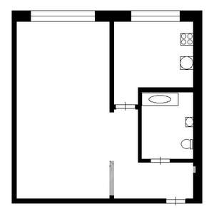 1-к квартира, вторичка, 35м2, 1/5 этаж