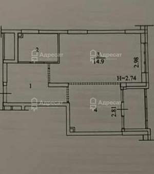 1-к квартира, вторичка, 34м2, 10/22 этаж