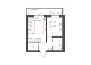 1-к квартира, строящийся дом, 34м2, 2/9 этаж