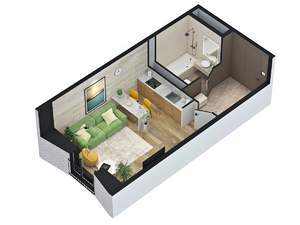 Студия квартира, вторичка, 32м2, 3/21 этаж