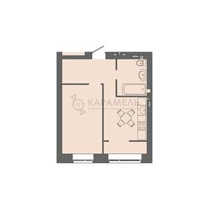 1-к квартира, вторичка, 40м2, 6/9 этаж