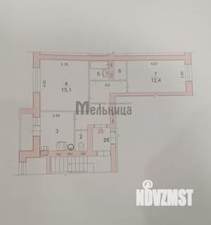 2-к квартира, вторичка, 50м2, 2/5 этаж