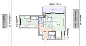 2-к квартира, вторичка, 66м2, 5/9 этаж
