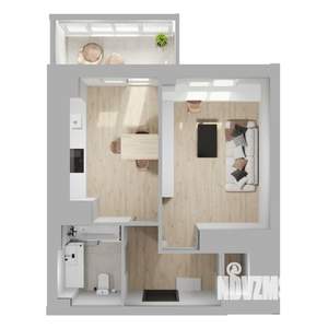 1-к квартира, вторичка, 44м2, 4/24 этаж