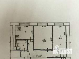 2-к квартира, вторичка, 40м2, 1/4 этаж