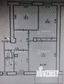 3-к квартира, вторичка, 70м2, 2/4 этаж