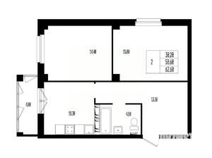 Студия квартира, вторичка, 63м2, 16/17 этаж