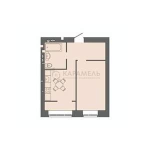 1-к квартира, строящийся дом, 40м2, 7/9 этаж