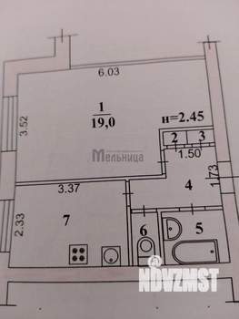1-к квартира, вторичка, 35м2, 7/9 этаж