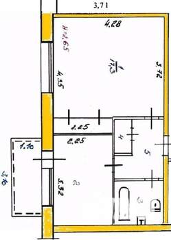 2-к квартира, вторичка, 70м2, 5/9 этаж