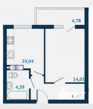 1-к квартира, вторичка, 37м2, 8/23 этаж