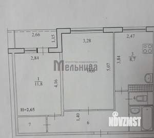 2-к квартира, вторичка, 51м2, 7/9 этаж