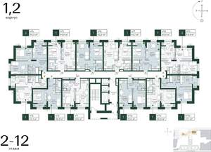 1-к квартира, вторичка, 42м2, 12/24 этаж
