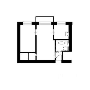 2-к квартира, вторичка, 43м2, 4/4 этаж