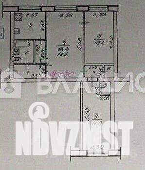 3-к квартира, вторичка, 56м2, 2/5 этаж