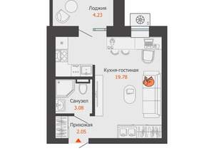Студия квартира, вторичка, 27м2, 3/8 этаж