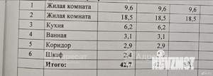 2-к квартира, вторичка, 43м2, 1/2 этаж