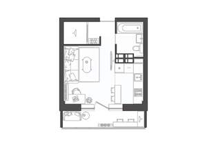 1-к квартира, строящийся дом, 29м2, 11/19 этаж