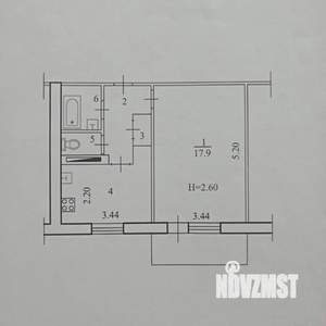1-к квартира, вторичка, 34м2, 12/16 этаж