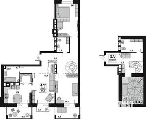 3-к квартира, вторичка, 92м2, 5/7 этаж