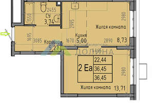 2-к квартира, вторичка, 36м2, 10/22 этаж