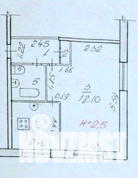 1-к квартира, вторичка, 31м2, 1/5 этаж