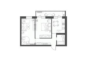 2-к квартира, строящийся дом, 52м2, 5/9 этаж