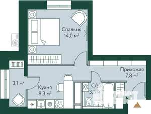 1-к квартира, вторичка, 37м2, 19/24 этаж