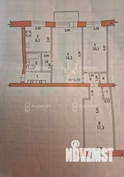 3-к квартира, вторичка, 55м2, 3/5 этаж
