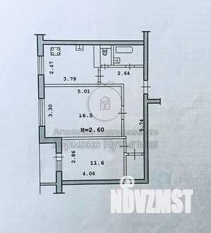 2-к квартира, вторичка, 51м2, 1/9 этаж