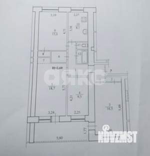 4-к квартира, вторичка, 83м2, 1/9 этаж