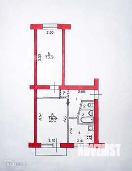 2-к квартира, вторичка, 45м2, 4/5 этаж