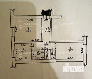 2-к квартира, вторичка, 47м2, 1/2 этаж