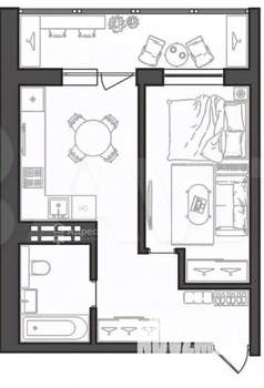 1-к квартира, вторичка, 36м2, 4/9 этаж