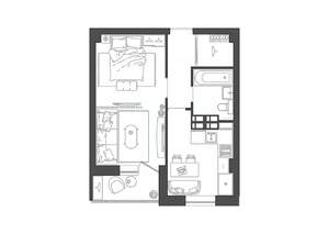 1-к квартира, строящийся дом, 37м2, 10/19 этаж