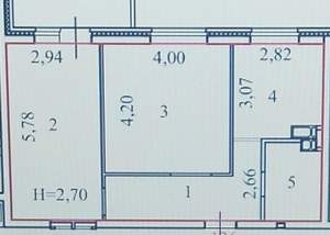 2-к квартира, вторичка, 59м2, 19/19 этаж