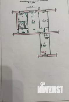 3-к квартира, вторичка, 56м2, 4/5 этаж