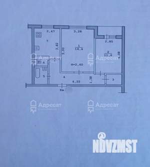 2-к квартира, вторичка, 50м2, 1/9 этаж