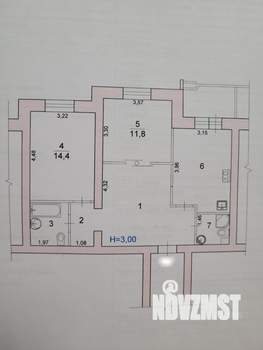 2-к квартира, вторичка, 69м2, 7/8 этаж