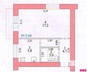1-к квартира, вторичка, 31м2, 5/5 этаж
