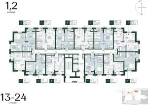 1-к квартира, вторичка, 44м2, 22/24 этаж