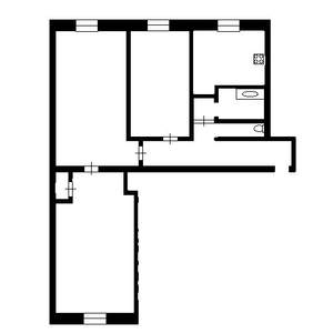3-к квартира, вторичка, 59м2, 2/9 этаж