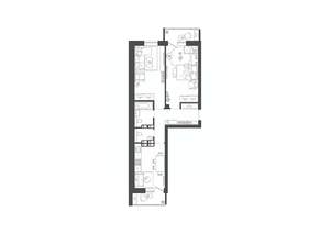 2-к квартира, строящийся дом, 61м2, 13/19 этаж