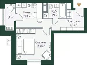 1-к квартира, вторичка, 37м2, 10/24 этаж