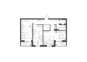 3-к квартира, строящийся дом, 76м2, 4/9 этаж