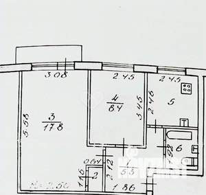 2-к квартира, вторичка, 41м2, 3/5 этаж