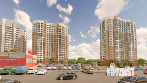 1-к квартира, строящийся дом, 43м2, 2/19 этаж